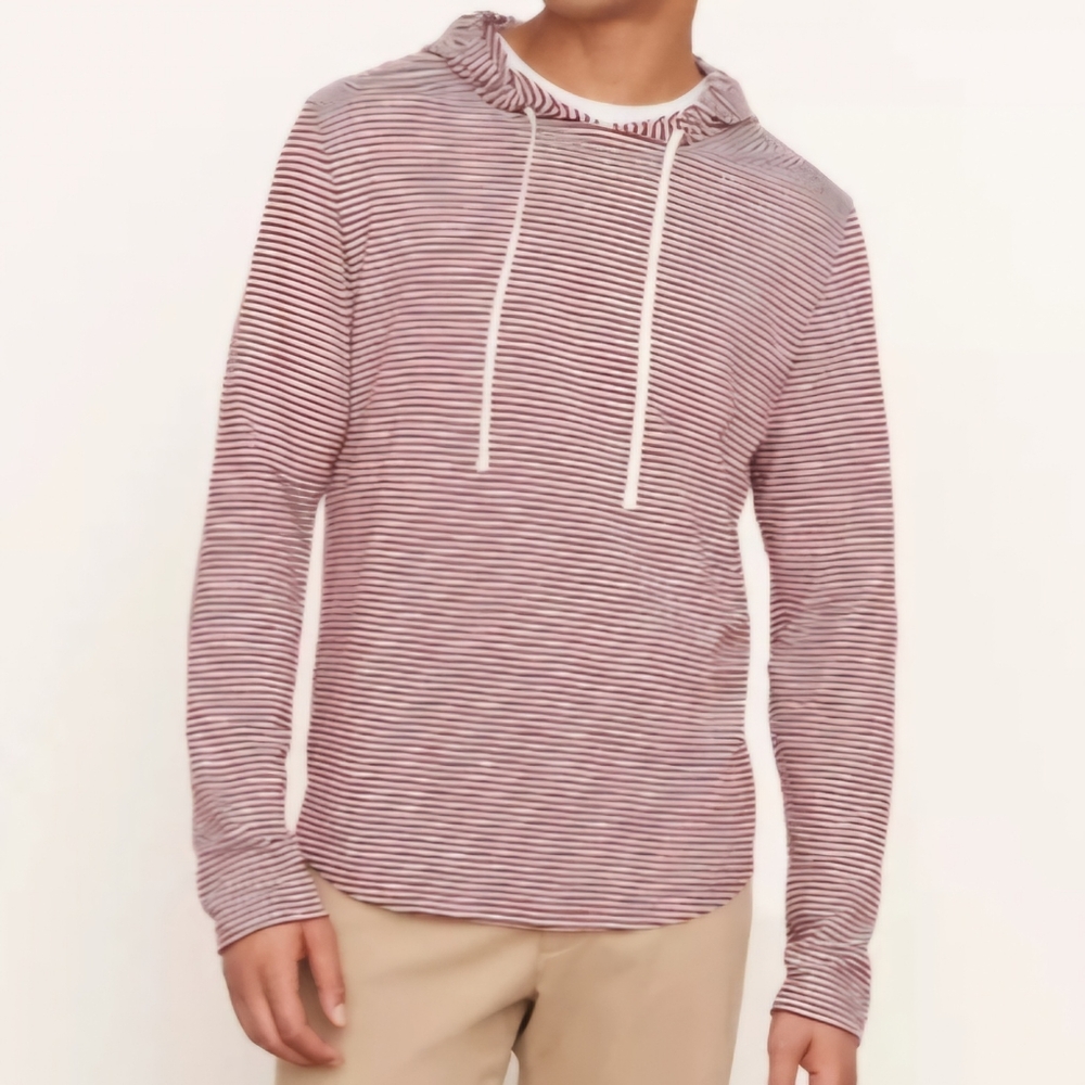 Vince Popover Striped Hoodie made of Peruvian Cotton. Size XXL  NWT